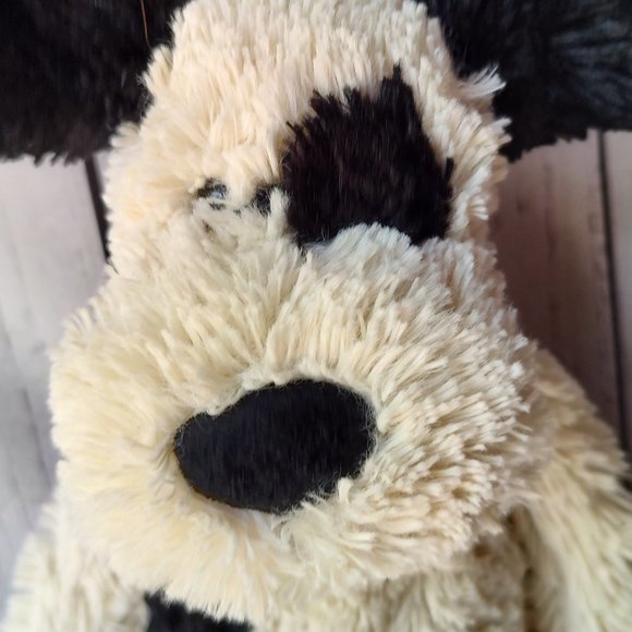 Jellycat London Bashful Black and Cream White Puppy Dog Medium 12" Super Soft - Picture 2 of 5